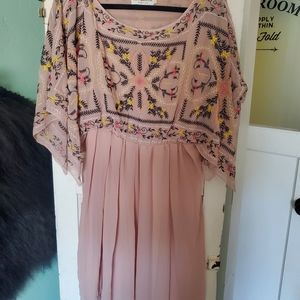 Piper and scoot blush embroidered dress